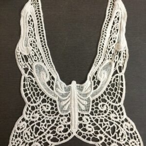 Butterfly Patterned Cotton Crochet Neckline