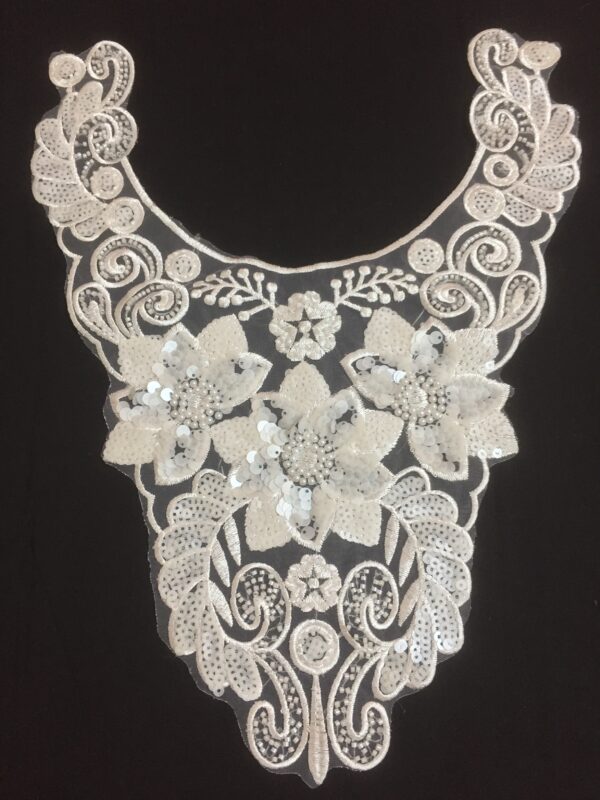 Dazzling Sequin Cascade Neckline