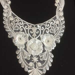 Pearl Sequined Blossom Neckline