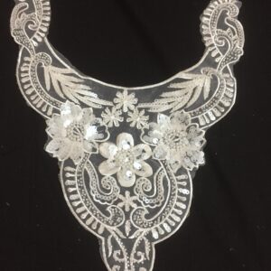 Luminous Pearl Beaded Neckline