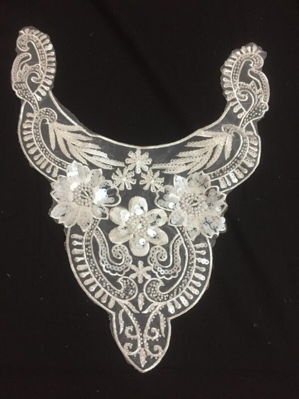 Luminous Pearl Beaded Neckline