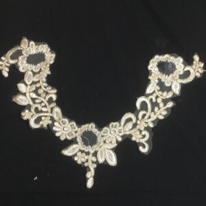 Glimmering Gold Zari work Neckline