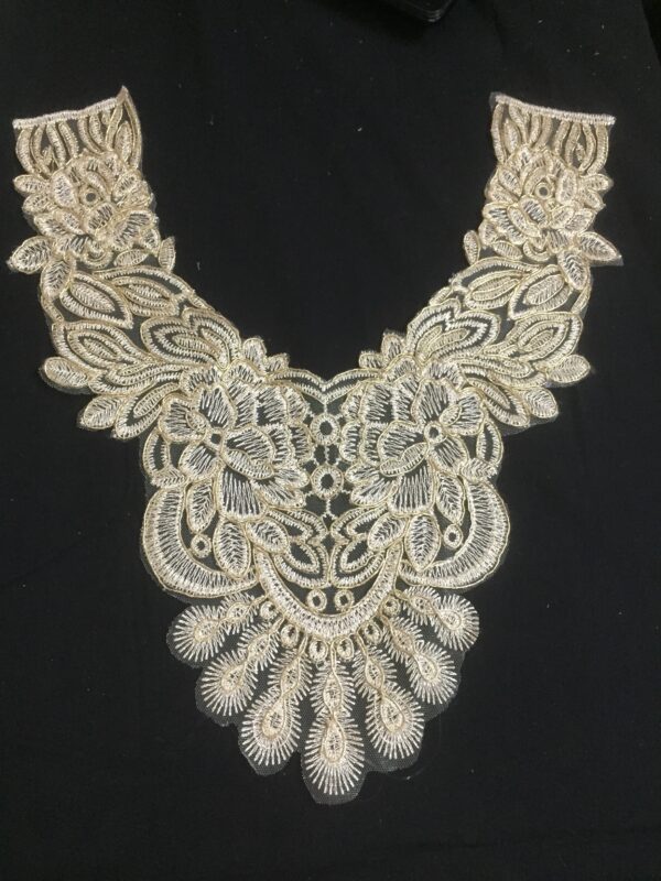 Luminescent Filigree Blossom Neckline