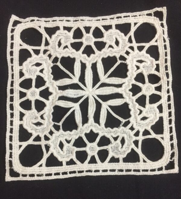 Square Bloom Cotton Crochet Patch