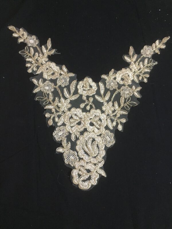 Gilded Blossom Net Neckline