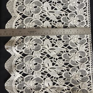 Milk White Floral Scallop Lace