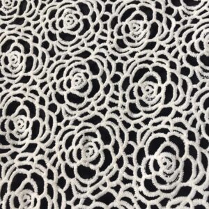 Rose Patterned Polycrochet Fabric