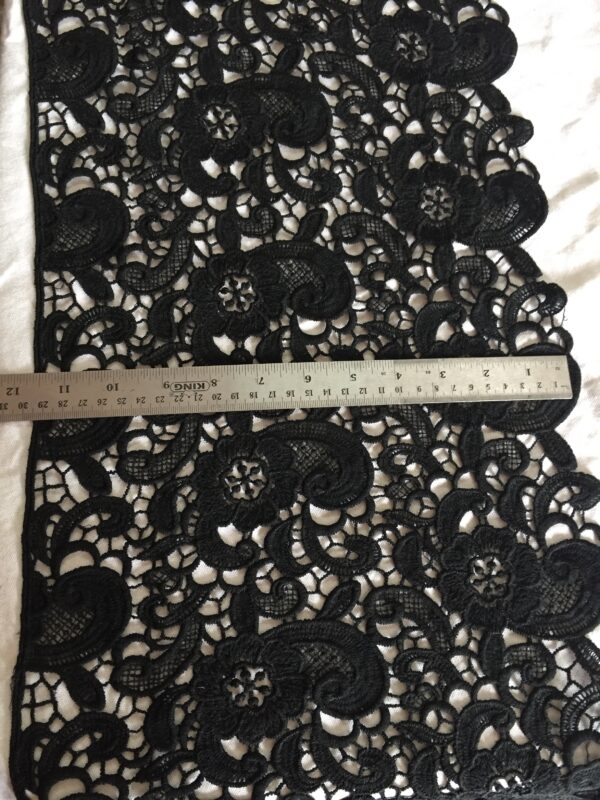 Midnight Bloom Polycrochet Black Lace