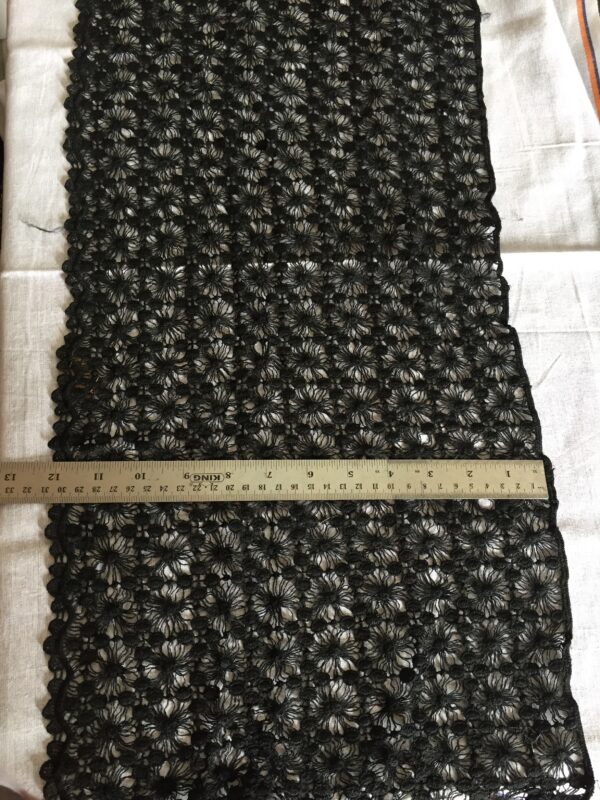 Black Dandelace Polycrochet Lace