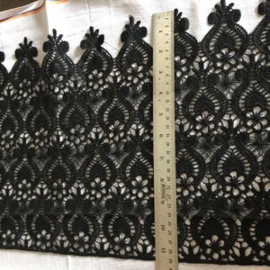 Ebony Elegance Polycrochet Lace