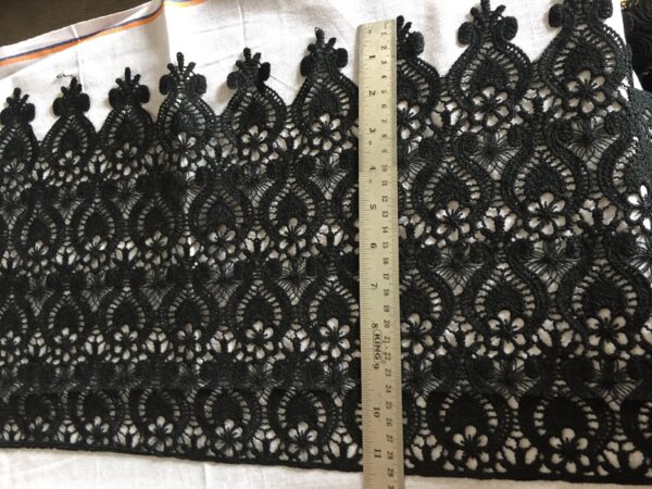 Ebony Elegance Polycrochet Lace
