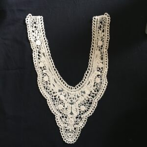 Floral Cotton Crochet Net Neckline