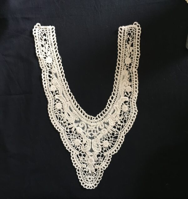 Floral Cotton Crochet Net Neckline