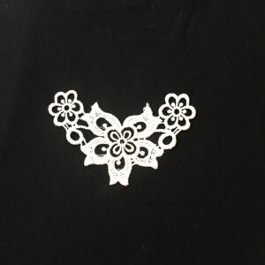 Floral Motif Polycrochet Neckline