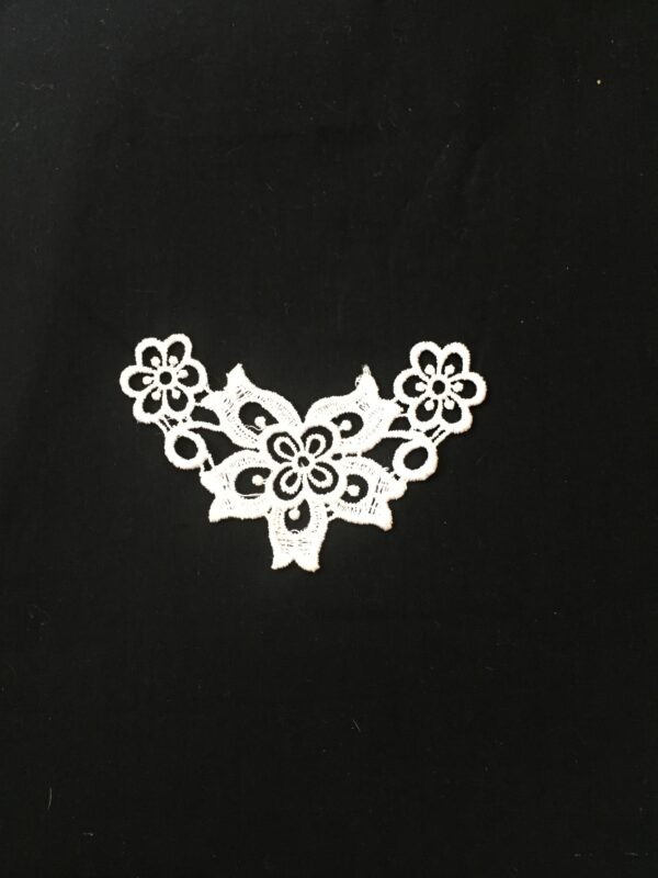 Floral Motif Polycrochet Neckline