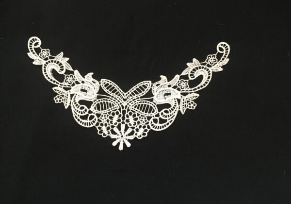 Floral Lace Applique Neckline