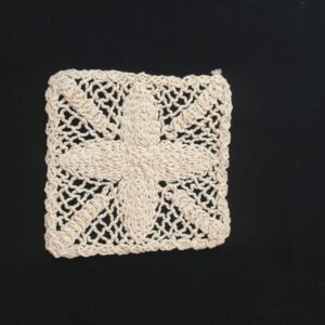 Textured Floral Cotton Crochet Patch