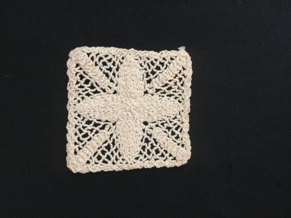 Textured Floral Cotton Crochet Patch