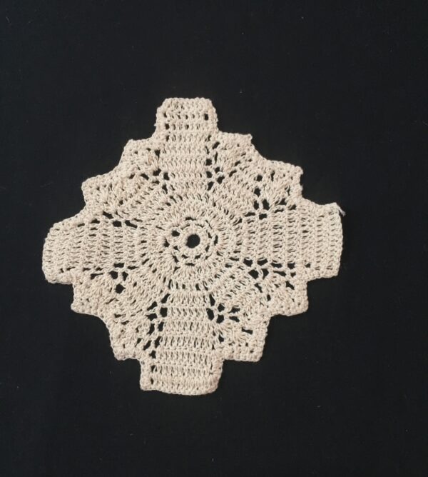 Geometric Bloom Cotton Crochet Patch
