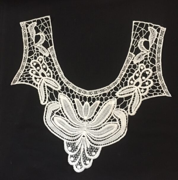 Floral Web Cotton Crochet Neckline