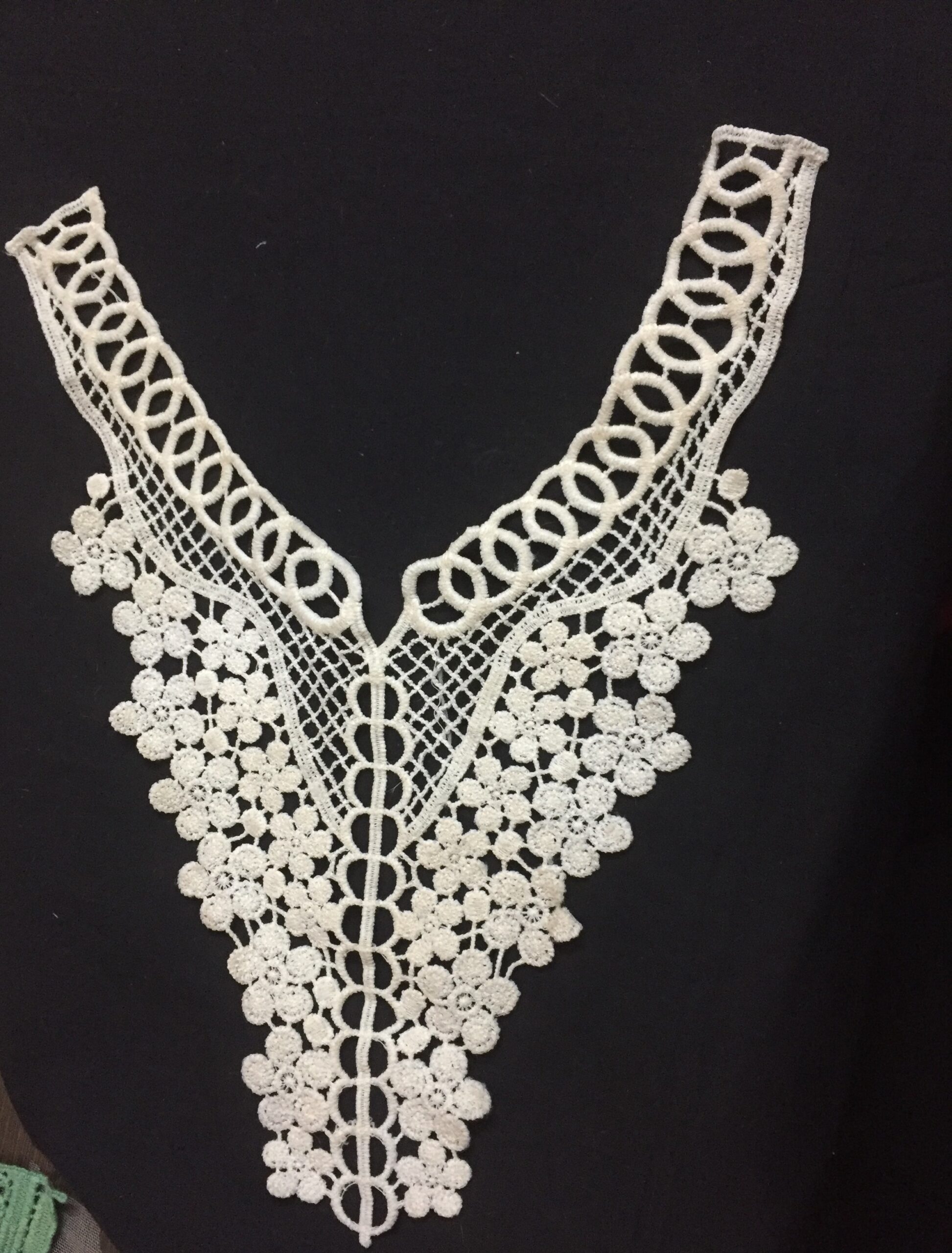 Petite Blossom Cotton Crochet Neckline