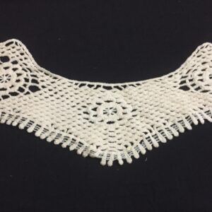 Block patterned Cotton Crochet Neckline