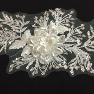 Frost Bloom embellished Net Patch