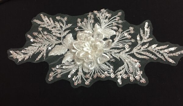 Frost Bloom embellished Net Patch