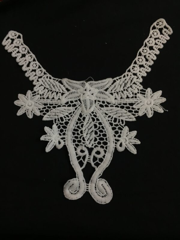 Whimsical Bloom Crochet Neckline