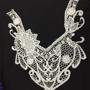 Floral Burst Cotton Crochet Neckline
