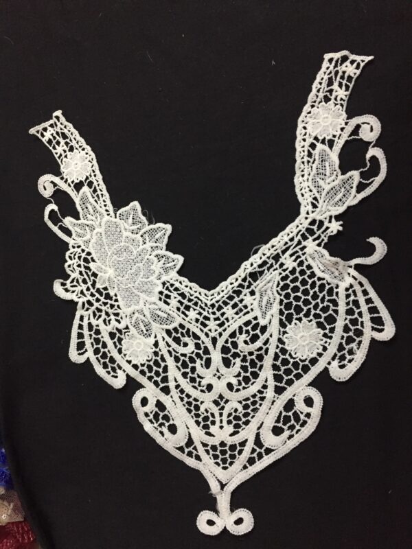 Floral Burst Cotton Crochet Neckline