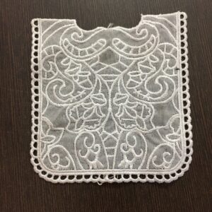Ethnic floral organza crochet patch