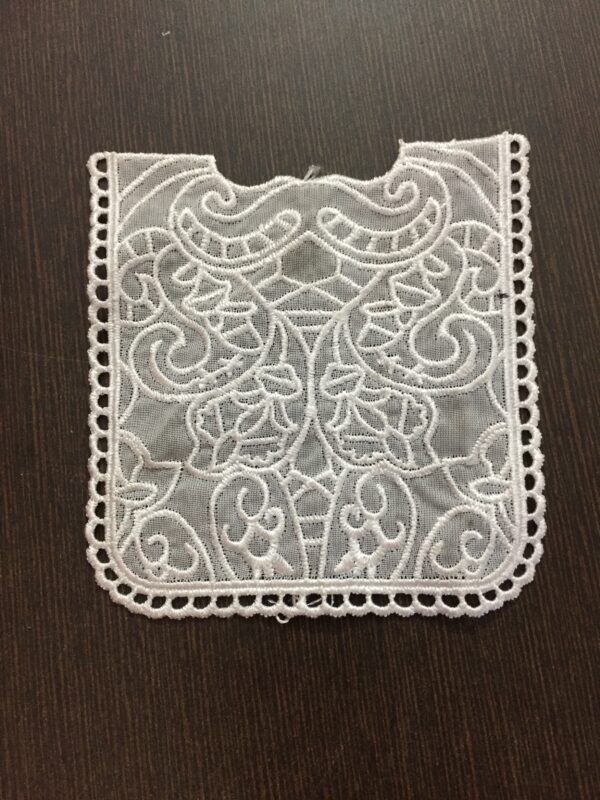 Ethnic floral organza crochet patch