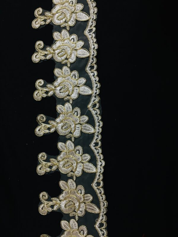 Ivory Zari Petal Lace