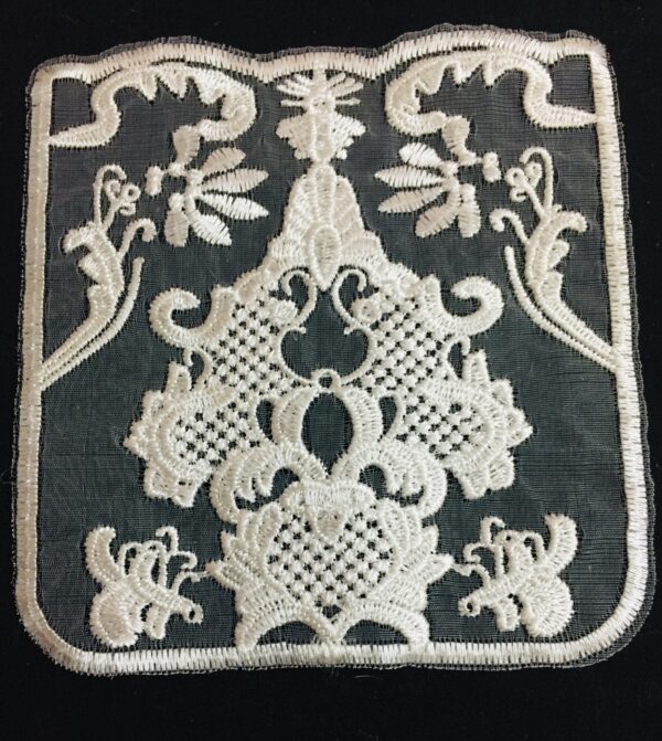 Motif inspired organza crochet patch