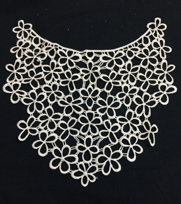 Floral Irish Polycrochet Neckline