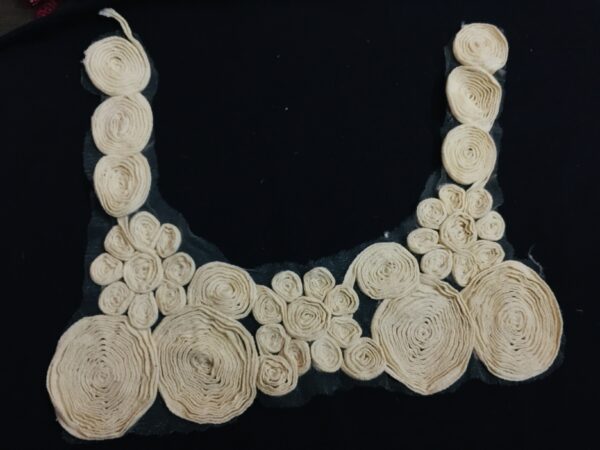 Ethereal Swirl Polyester Net Cotton Neckline