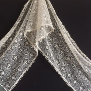 Tiered PolyCrochet Fringe Scarf