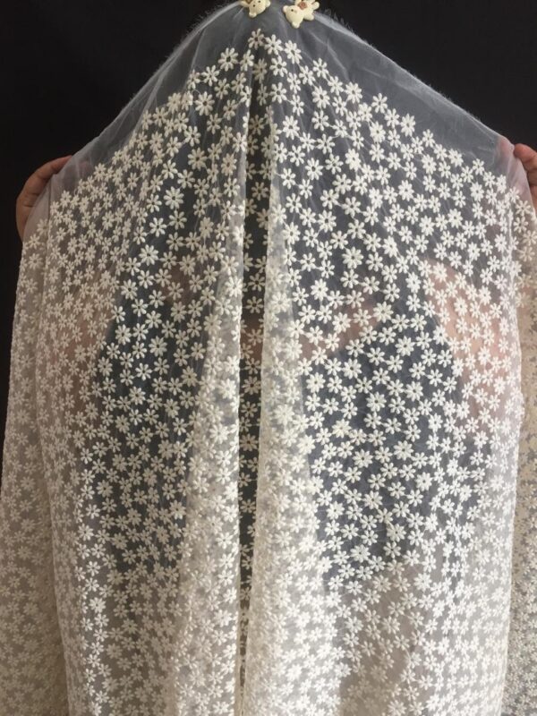 Floral Organza Fabric - Image 3