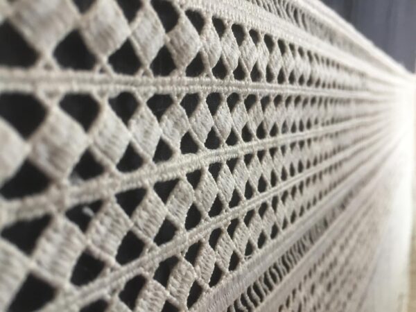 Geometric lattice polycrochet fabric - Image 4