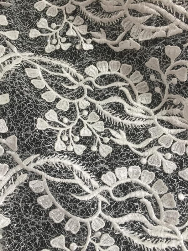 3D polyester Fizi floral applique fabric - Image 4