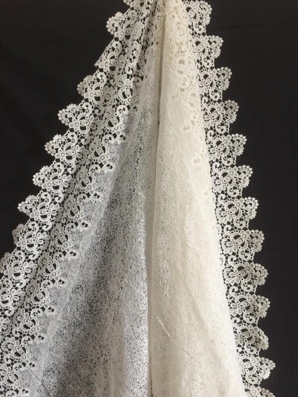 Delicate Scroll PolyCrochet fabric