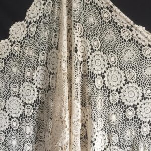 Geometric floral Cotton Crochet fabric
