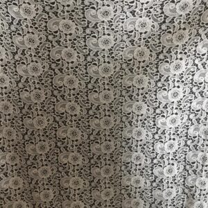 Polycrochet Rose Scroll Pattern fabric