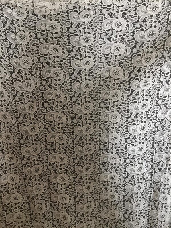 Polycrochet Rose Scroll Pattern fabric