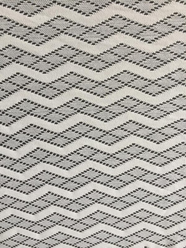 Cotton Crochet Dobby with Subtle Stripe