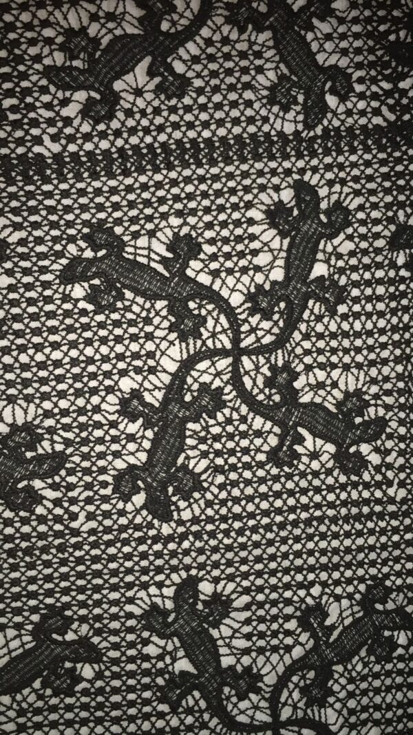 lizard Patterned Polycrochet Fabric