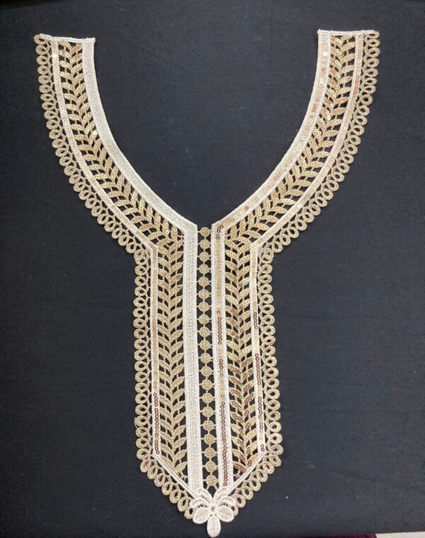 Ornate Mesh Detail polycrochet Neckline