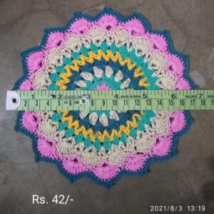 Floral Mandala Cotton Crochet Patch