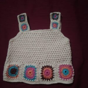 Boho Bloom Cotton Crochet Top